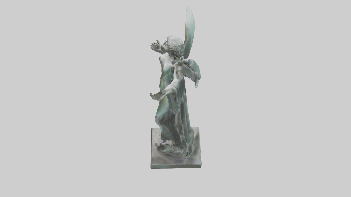 Liberated Dream statue model VR / AR / low-poly
