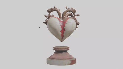 Liberated Heart statue model VR / AR / low-poly