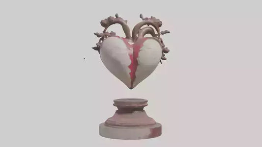 Liberated Heart statue model VR / AR / low-poly