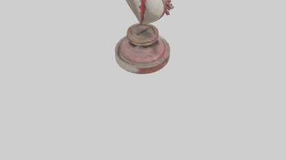 Liberated Heart statue model VR / AR / low-poly