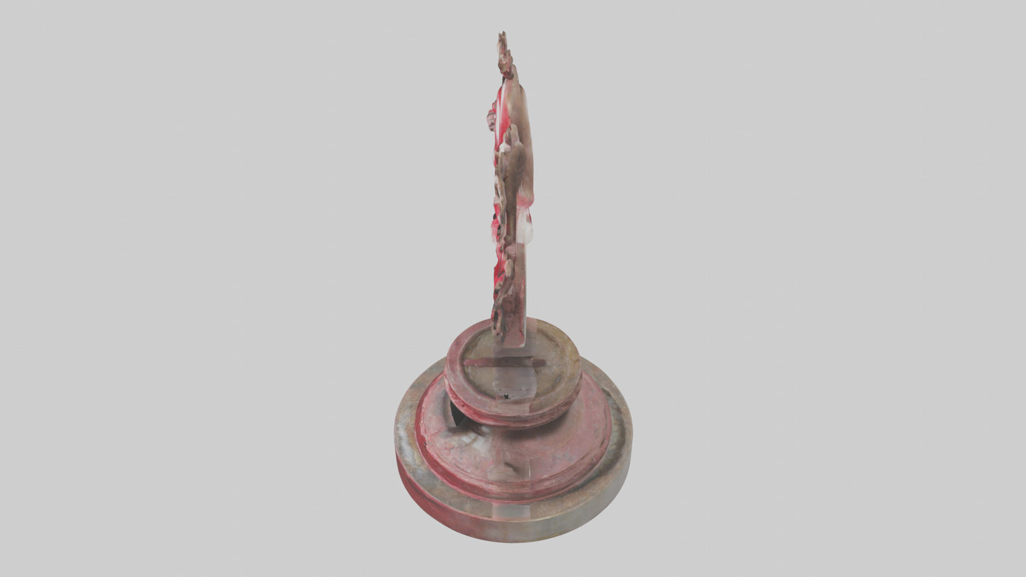 Liberated Heart statue model VR / AR / low-poly