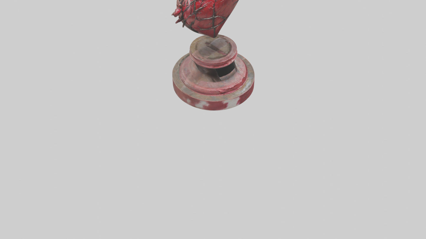 Liberated Heart statue model VR / AR / low-poly