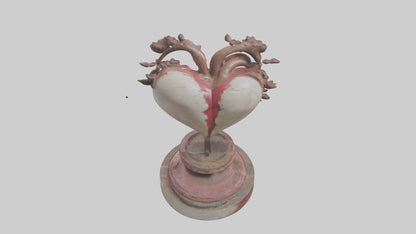 Liberated Heart statue model VR / AR / low-poly