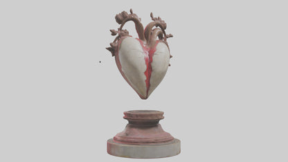 Liberated Heart statue model VR / AR / low-poly