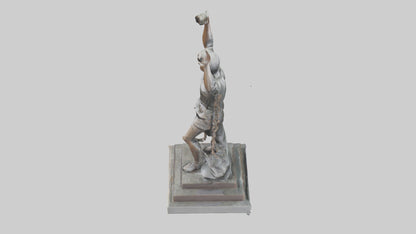 3D model Liberation Through Struggle statue model VR / AR / low-poly