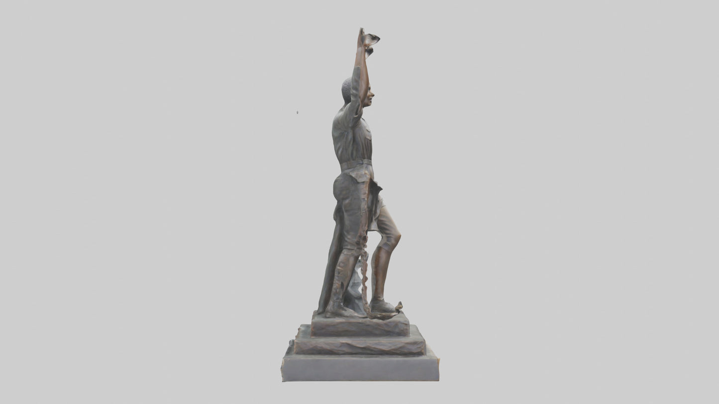 3D model Liberation Through Struggle statue model VR / AR / low-poly