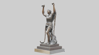 3D model Liberation Through Struggle statue model VR / AR / low-poly