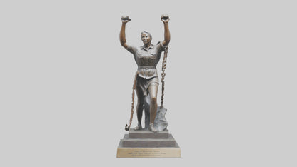 3D model Liberation Through Struggle statue model VR / AR / low-poly
