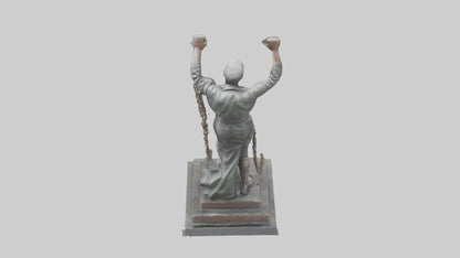 3D model Liberation Through Struggle statue model VR / AR / low-poly