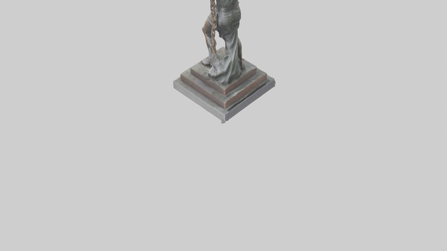 3D model Liberation Through Struggle statue model VR / AR / low-poly