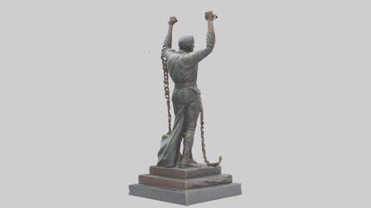 3D model Liberation Through Struggle statue model VR / AR / low-poly