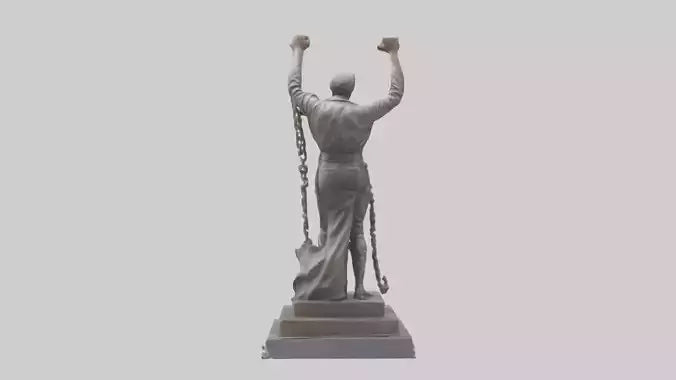 3D model Liberation Through Struggle statue model VR / AR / low-poly
