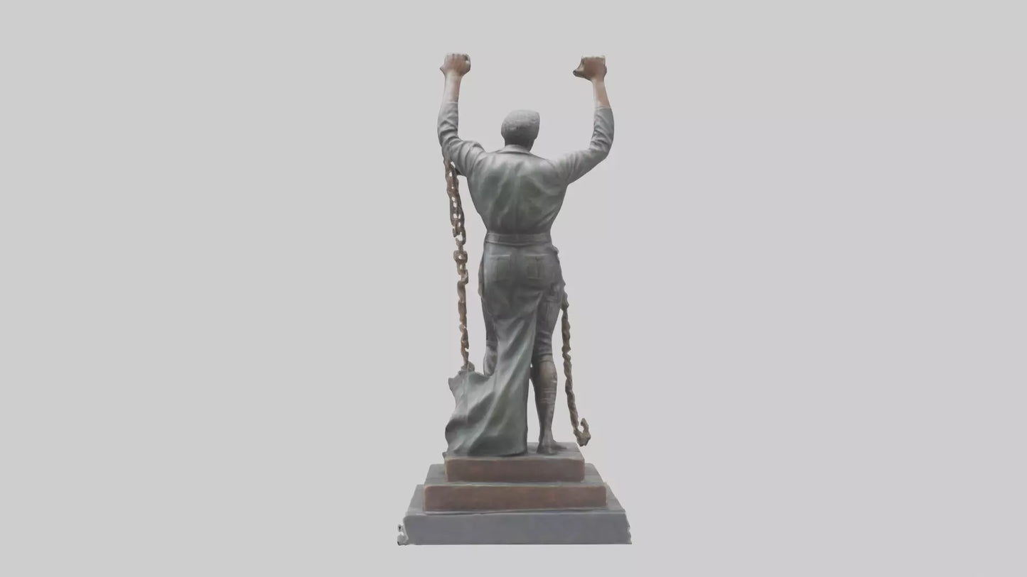 3D model Liberation Through Struggle statue model VR / AR / low-poly