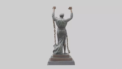 3D model Liberation Through Struggle statue model VR / AR / low-poly