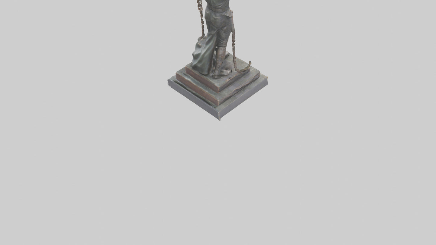 3D model Liberation Through Struggle statue model VR / AR / low-poly