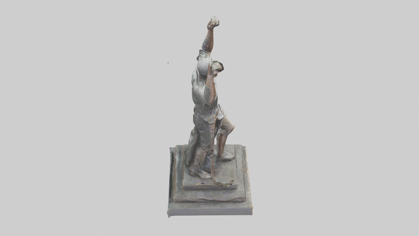 3D model Liberation Through Struggle statue model VR / AR / low-poly