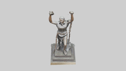 3D model Liberation Through Struggle statue model VR / AR / low-poly