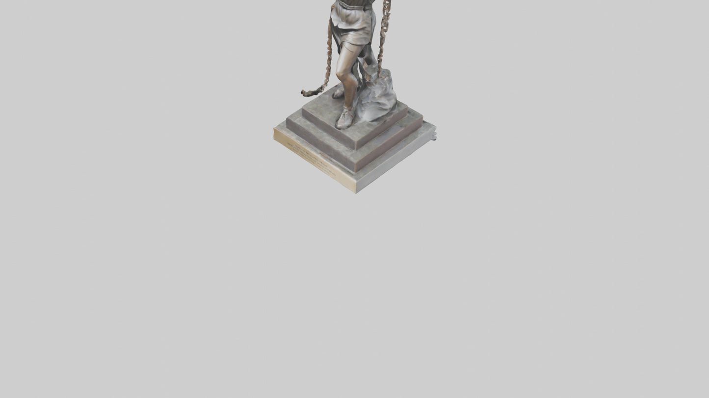 3D model Liberation Through Struggle statue model VR / AR / low-poly