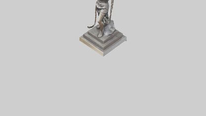3D model Liberation Through Struggle statue model VR / AR / low-poly