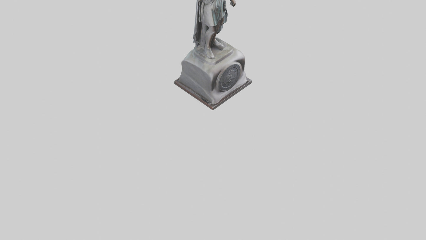 Liberty Defender Sculpture model VR / AR / low-poly