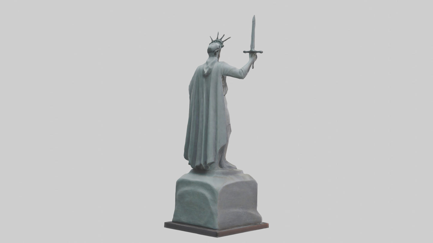 Liberty Defender Sculpture model VR / AR / low-poly