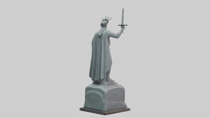 Liberty Defender Sculpture model VR / AR / low-poly