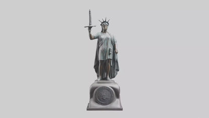 Liberty Defender Sculpture model VR / AR / low-poly