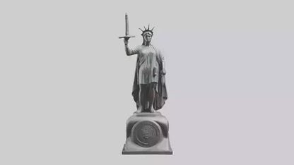 Liberty Defender Sculpture model VR / AR / low-poly