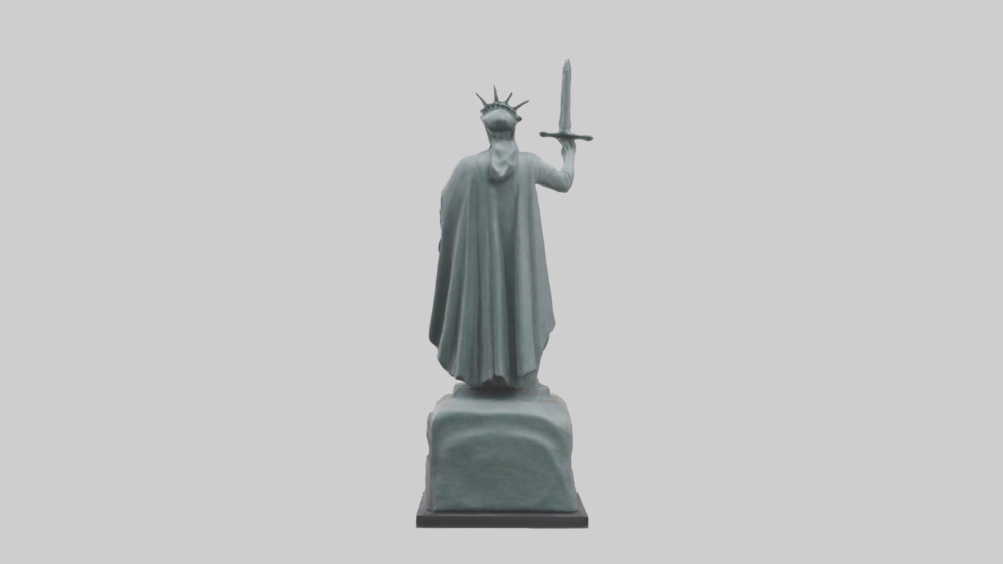 Liberty Defender Sculpture model VR / AR / low-poly