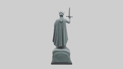Liberty Defender Sculpture model VR / AR / low-poly