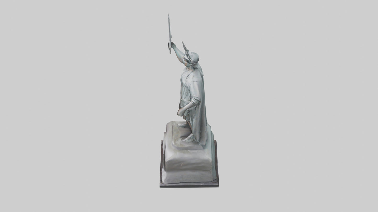 Liberty Defender Sculpture model VR / AR / low-poly