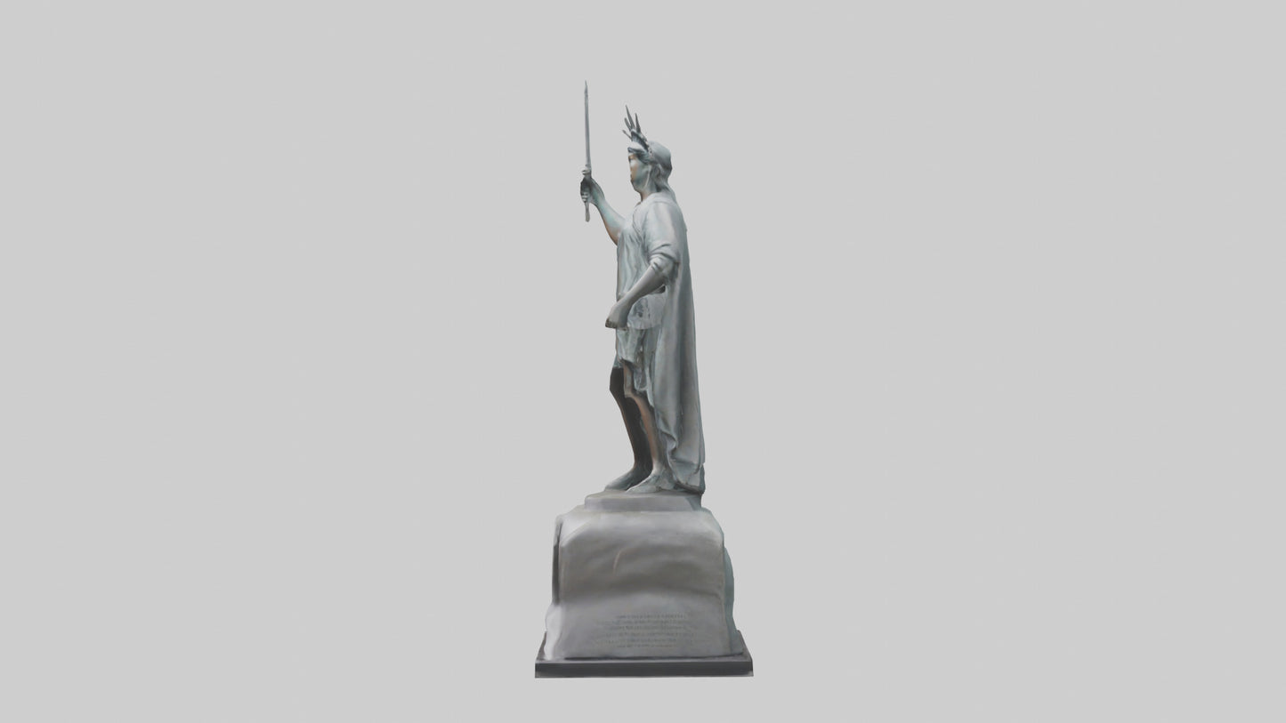 Liberty Defender Sculpture model VR / AR / low-poly
