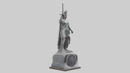 Liberty Defender Sculpture model VR / AR / low-poly