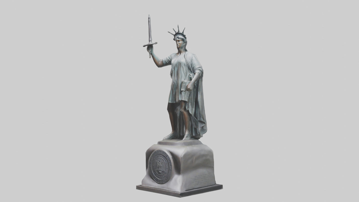 Liberty Defender Sculpture model VR / AR / low-poly
