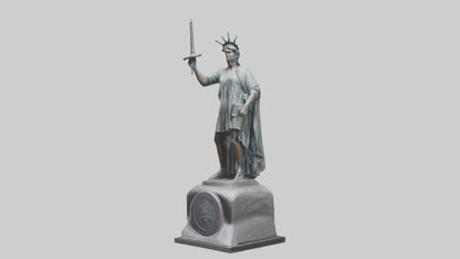 Liberty Defender Sculpture model VR / AR / low-poly