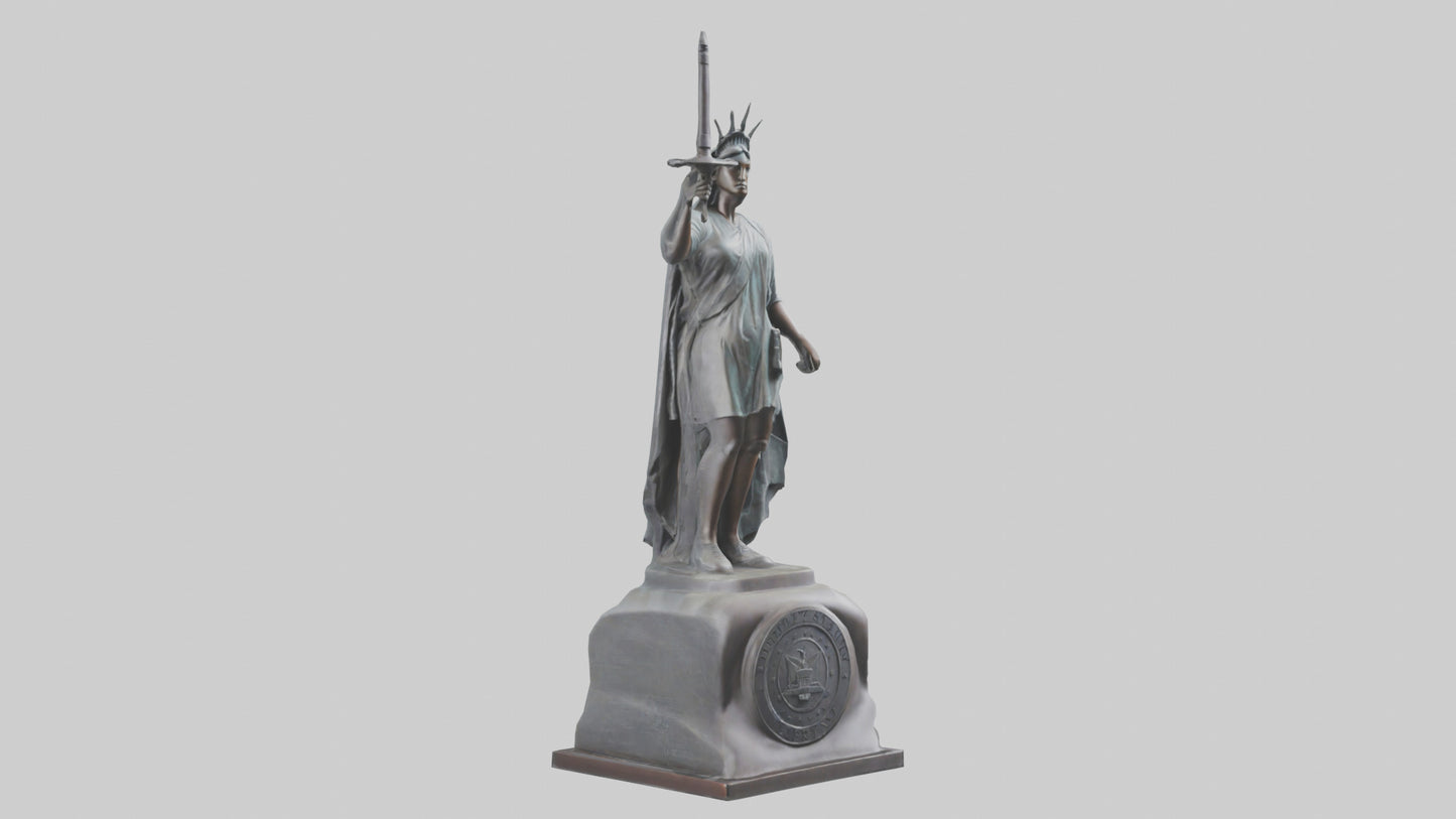 Liberty Defender Sculpture model VR / AR / low-poly