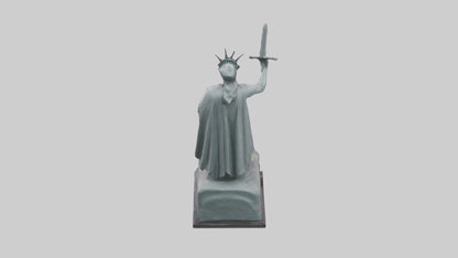 Liberty Defender Sculpture model VR / AR / low-poly
