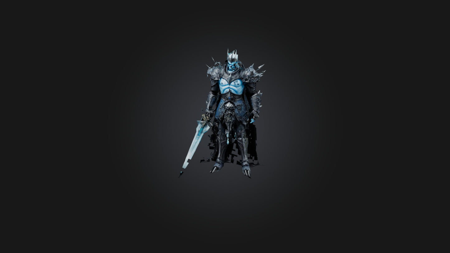 3D model Lich King VR / AR / low-poly