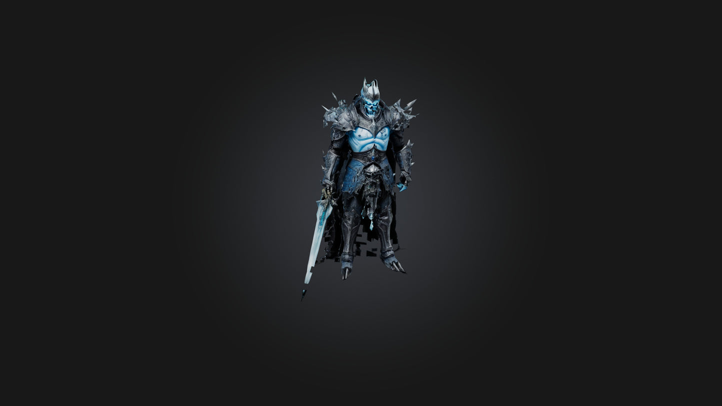 3D model Lich King VR / AR / low-poly