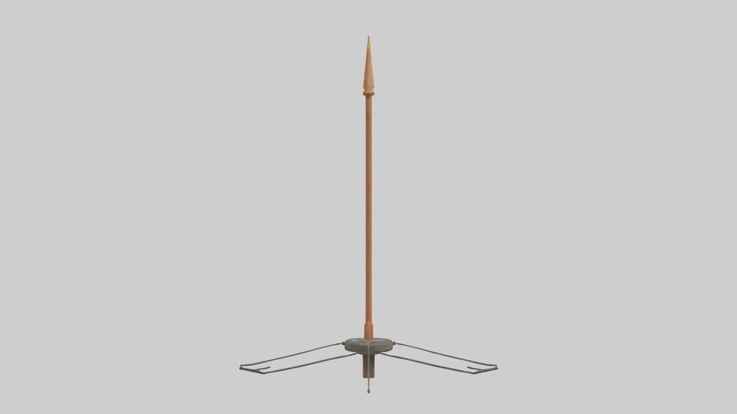 3D model Lightning Rod model VR / AR / low-poly