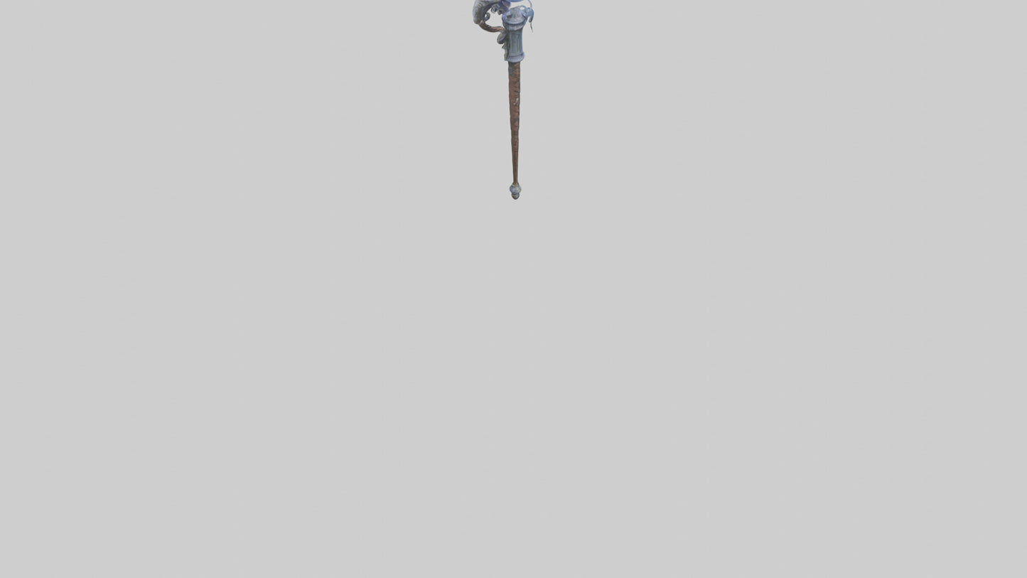 Lightning Staff model VR / AR / low-poly