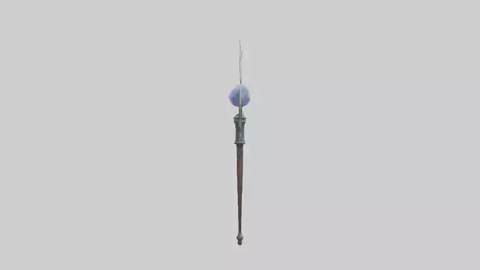 Lightning Staff model VR / AR / low-poly