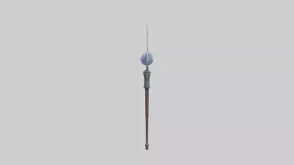 Lightning Staff model VR / AR / low-poly