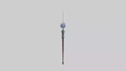 Lightning Staff model VR / AR / low-poly
