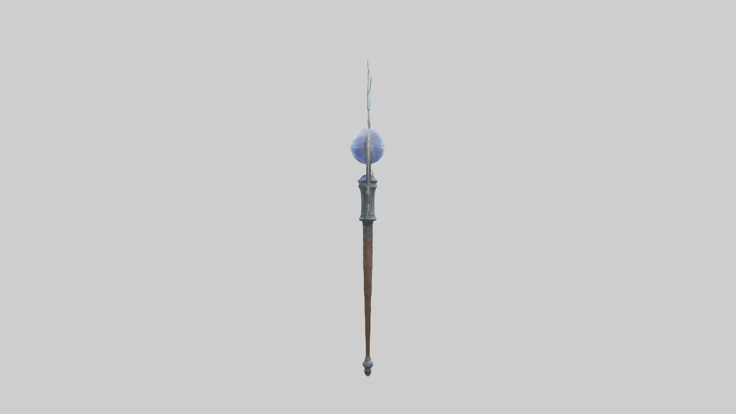 Lightning Staff model VR / AR / low-poly