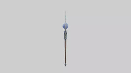 Lightning Staff model VR / AR / low-poly