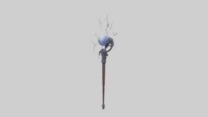 Lightning Staff model VR / AR / low-poly