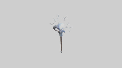 Lightning Staff model VR / AR / low-poly