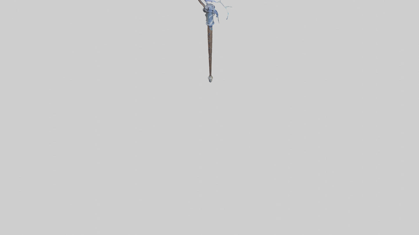Lightning Staff model VR / AR / low-poly