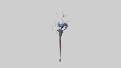 Lightning Staff model VR / AR / low-poly